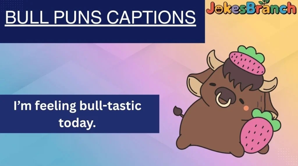 Bull Puns Captions
