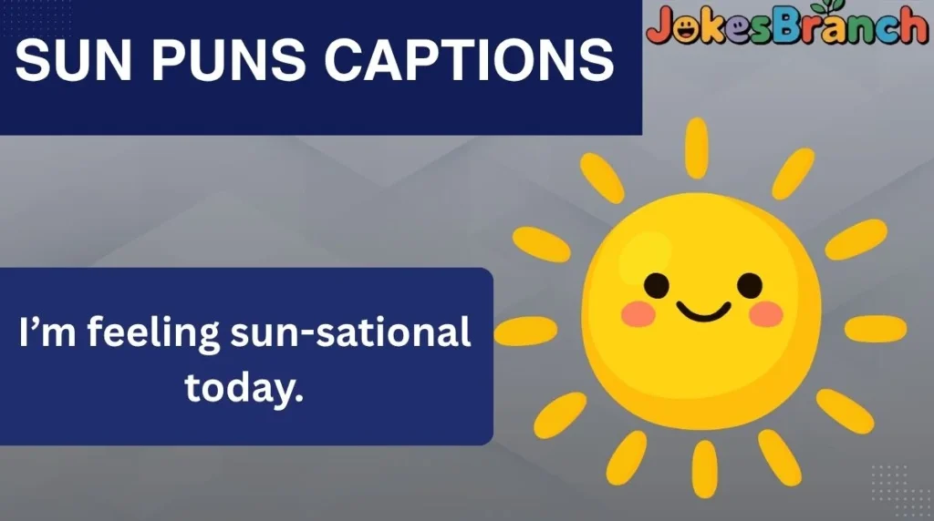 Sun Puns Captions