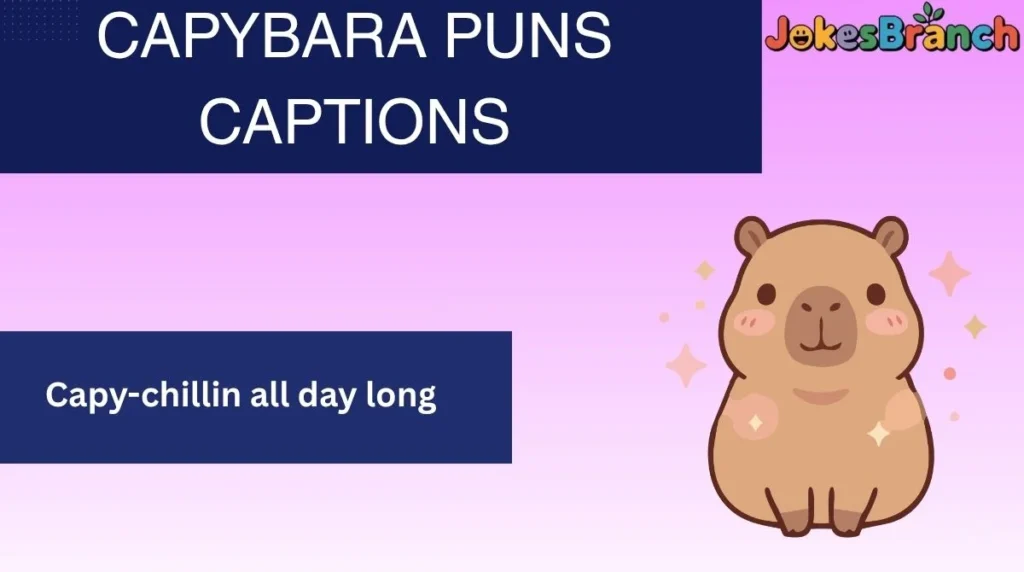 Capybara Puns Captions