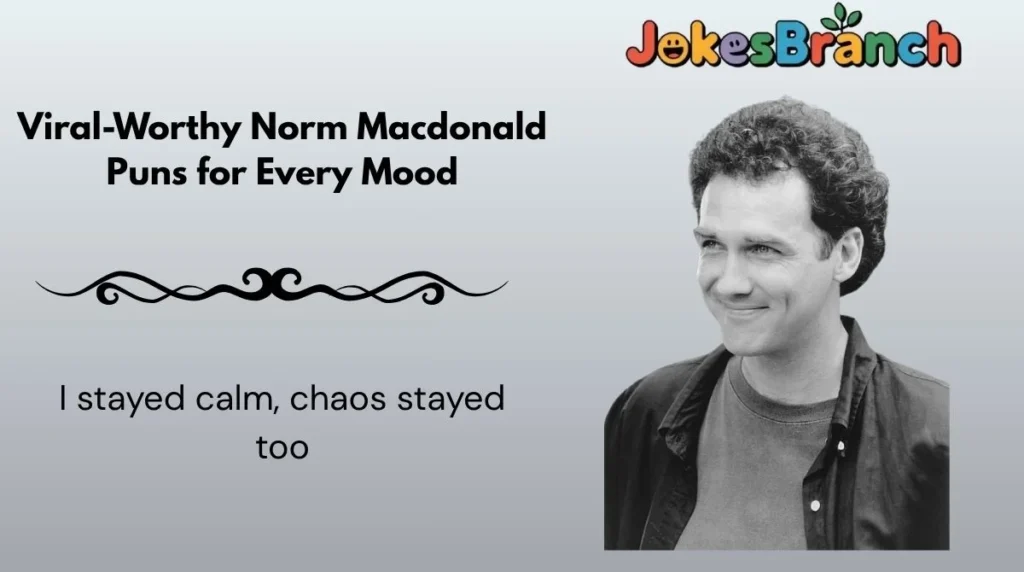 Viral-Worthy Norm Macdonald Puns for Every Mood