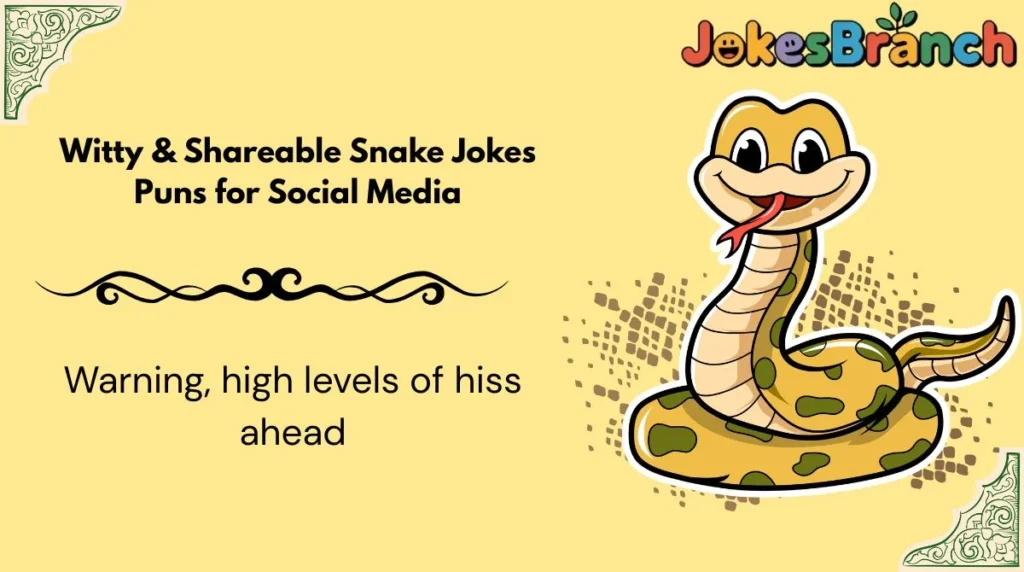 Witty & Shareable Snake Jokes Puns for Social Media