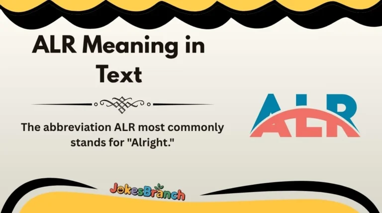 ALR Meaning in Text