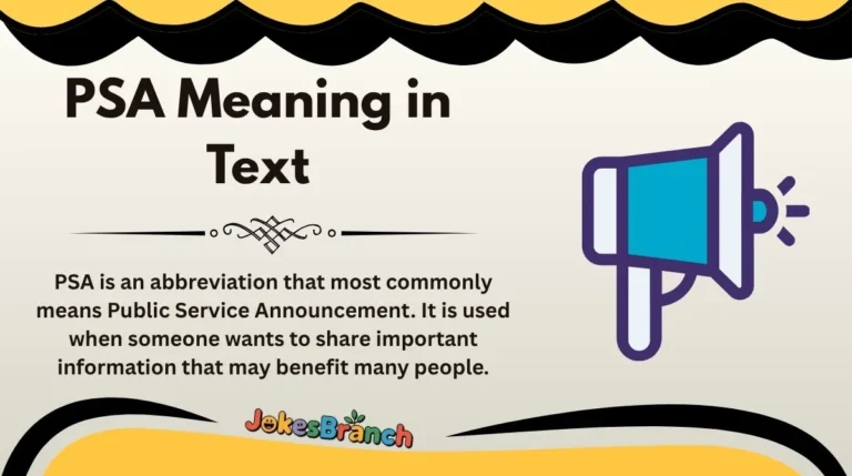 PSA Meaning in Text